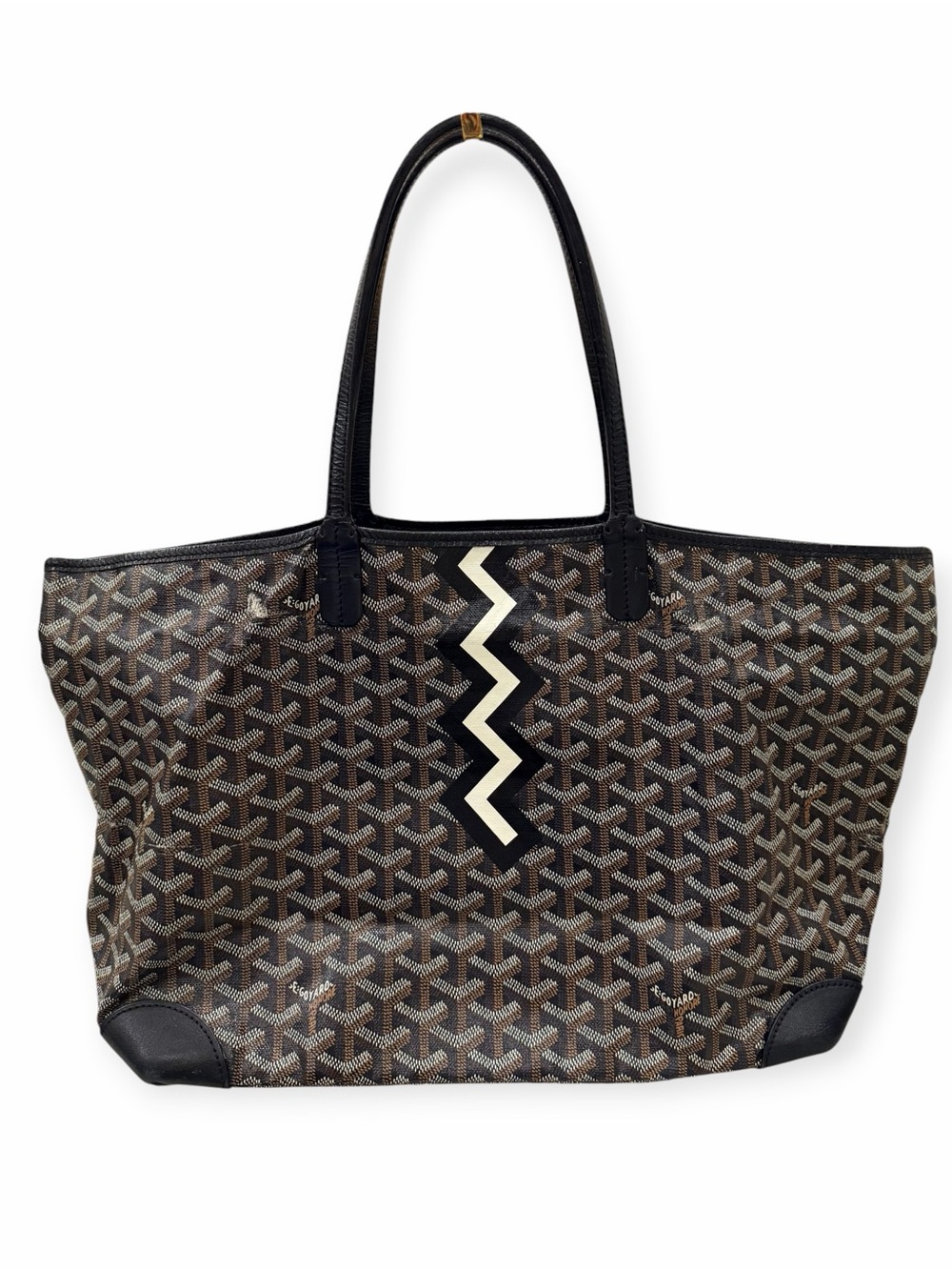 Goyard Saint Louis Tote PM – Black/Brown Goyardine Canvas
